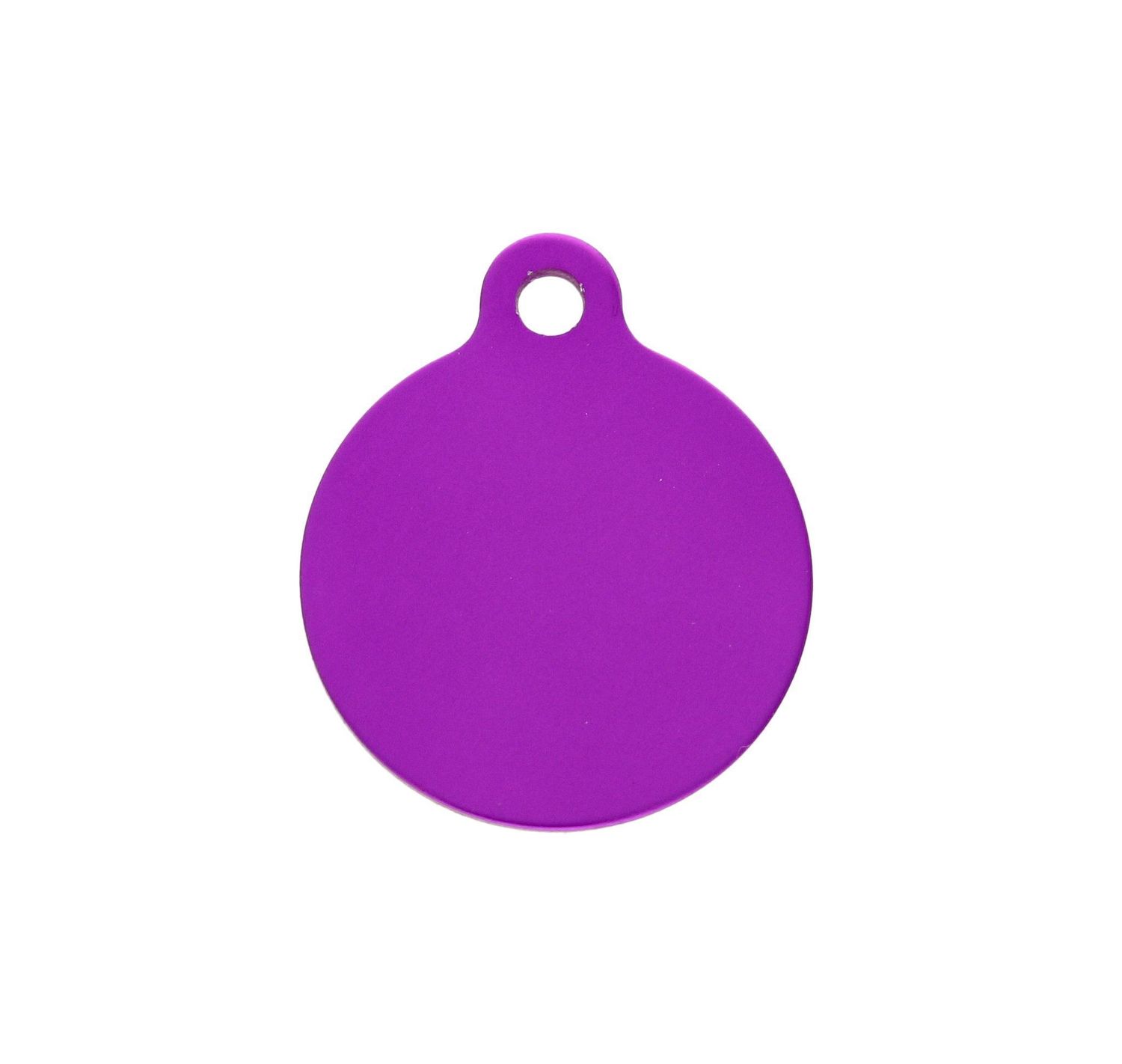 Kółko blaszka dla pupila fioletowa 2,5 cm z miejscem na grawer Kółko purple M. Blaszka w formie adresówki, identyfikatora dla psa. Blaszka z miejscem na grawer. Na adresówce możemy wygrawerować np. imię psa i nr telefonu do wł.jpg